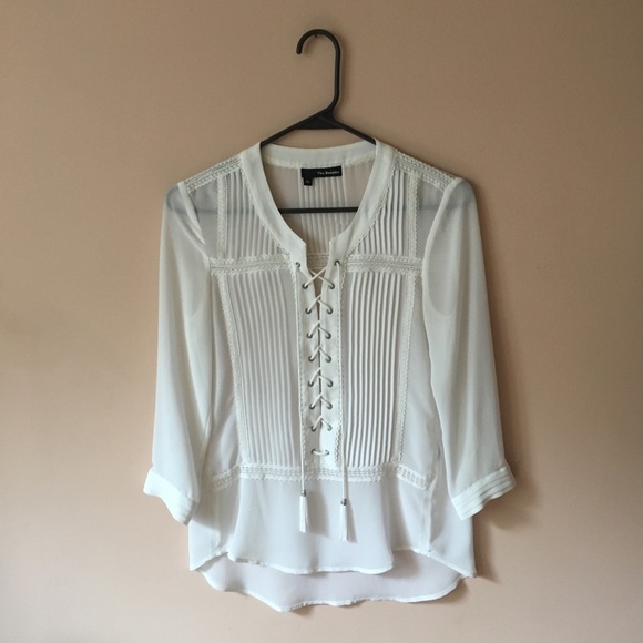 The Kooples Tops - the kooples white silk blouse